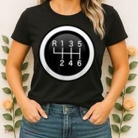 6 Speed Manual Stick Gear Shift Auto Racing Car Women's T-Shirt thumb 2