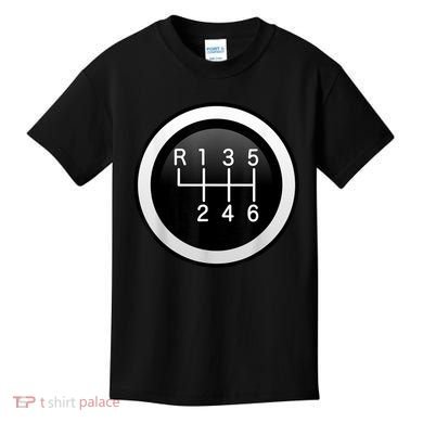 6 Speed Manual Stick Gear Shift Auto Racing Car Kids T-Shirt