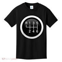 6 Speed Manual Stick Gear Shift Auto Racing Car Kids T-Shirt thumb 0
