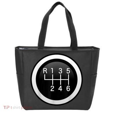 6 Speed Manual Stick Gear Shift Auto Racing Car Tote Bag