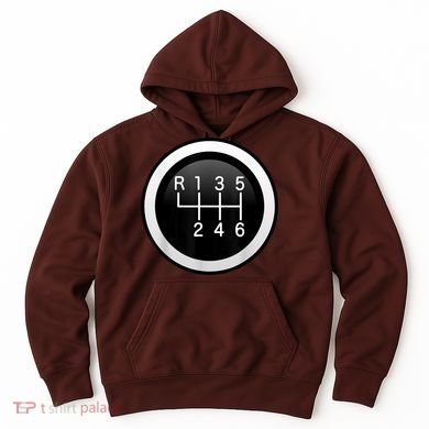 6 Speed Manual Stick Gear Shift Auto Racing Car Hoodie
