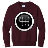 6 Speed Manual Stick Gear Shift Auto Racing Car Kids Sweatshirt thumb 0