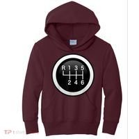 6 Speed Manual Stick Gear Shift Auto Racing Car Kids Hoodie thumb 0