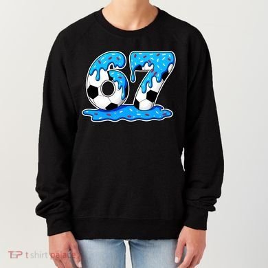 67 Soccer Melting Ice Cream Drip 6-7 Meme Women's Sweatshirt