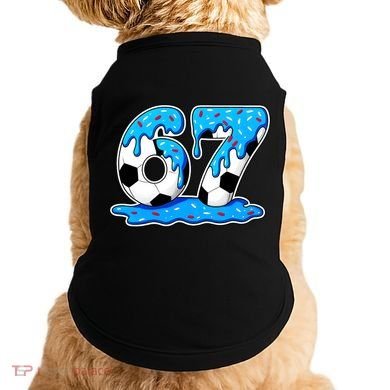 67 Soccer Melting Ice Cream Drip 6-7 Meme Doggie Tank