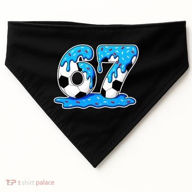 67 Soccer Melting Ice Cream Drip 6-7 Meme USA-Made Doggie Bandana