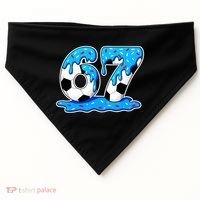 67 Soccer Melting Ice Cream Drip 6-7 Meme USA-Made Doggie Bandana thumb 0