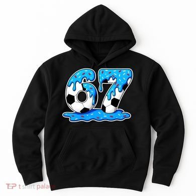 67 Soccer Melting Ice Cream Drip 6-7 Meme Hoodie