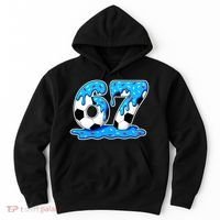 67 Soccer Melting Ice Cream Drip 6-7 Meme Hoodie thumb 0