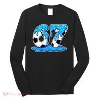 67 Soccer Melting Ice Cream Drip 6-7 Meme Long Sleeve Shirt thumb 0