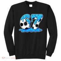 67 Soccer Melting Ice Cream Drip 6-7 Meme Sweatshirt thumb 0