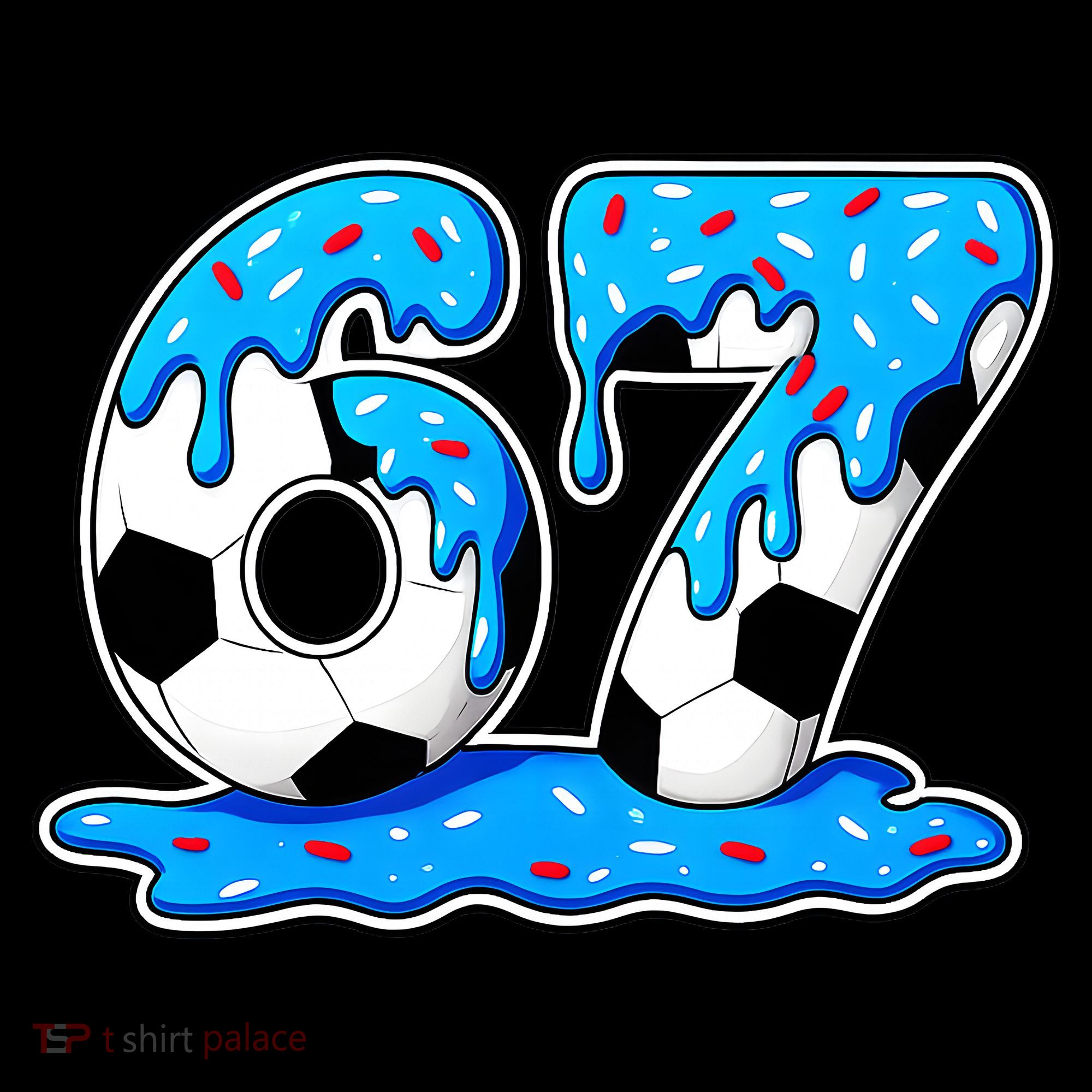 67 Soccer Melting Ice Cream Drip 6-7 Meme Women's Hoodie