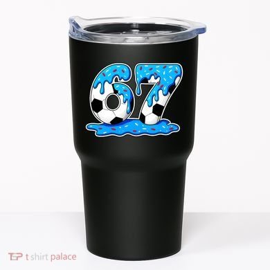 67 Soccer Melting Ice Cream Drip 6-7 Meme Tumbler