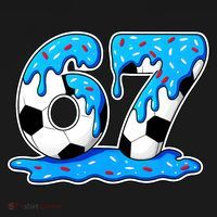 67 Soccer Melting Ice Cream Drip 6-7 Meme Mousepad thumb 1