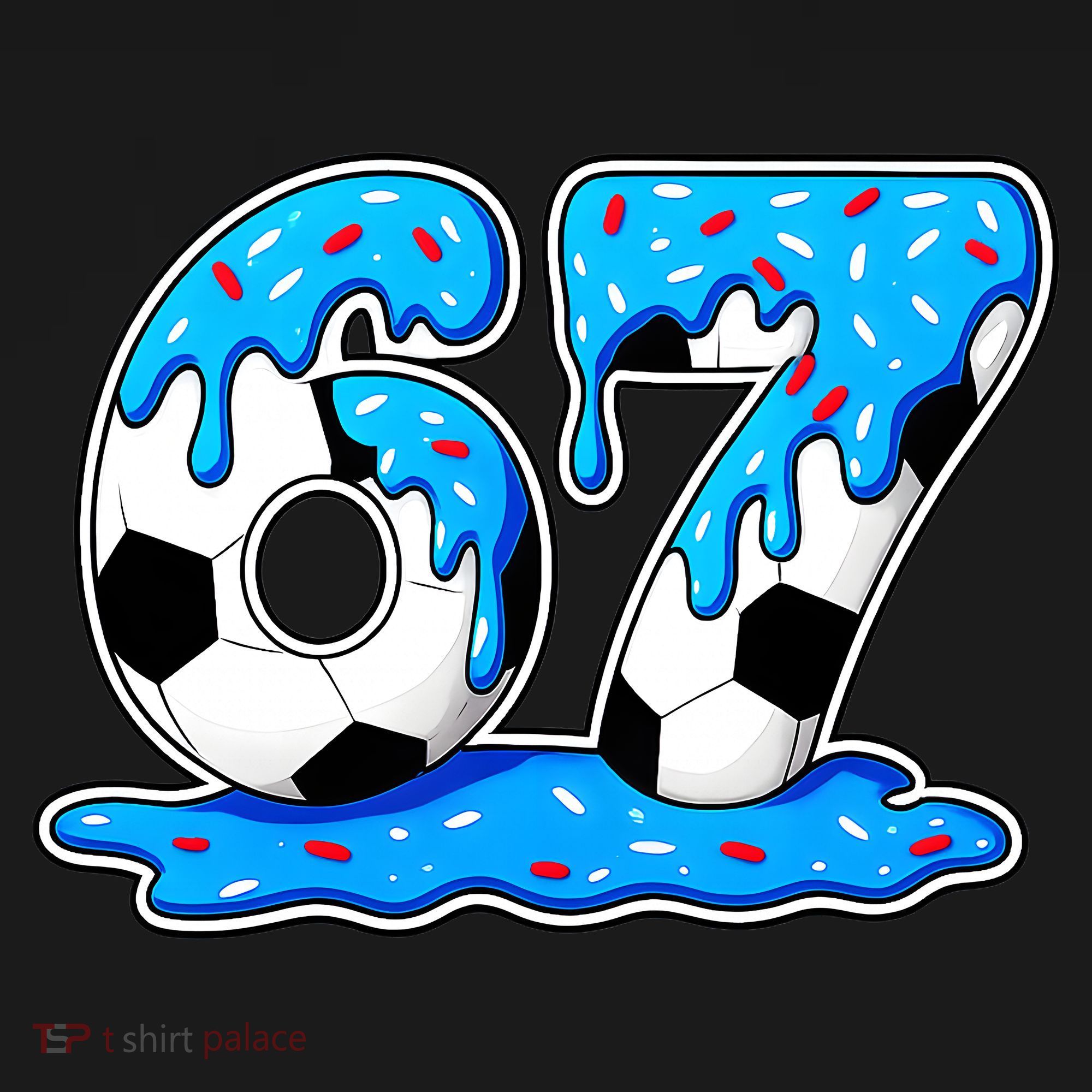 67 Soccer Melting Ice Cream Drip 6-7 Meme Women's Tank Top