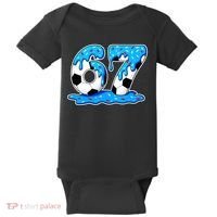 67 Soccer Melting Ice Cream Drip 6-7 Meme Baby Bodysuit thumb 0