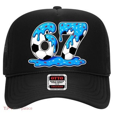 67 Soccer Melting Ice Cream Drip 6-7 Meme Hat