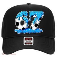 67 Soccer Melting Ice Cream Drip 6-7 Meme Hat thumb 0