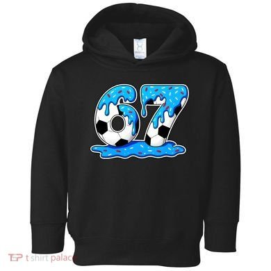 67 Soccer Melting Ice Cream Drip 6-7 Meme Toddler Hoodie