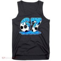 67 Soccer Melting Ice Cream Drip 6-7 Meme Tank Top thumb 0