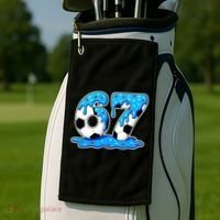 67 Soccer Melting Ice Cream Drip 6-7 Meme Golf Towel thumb 2
