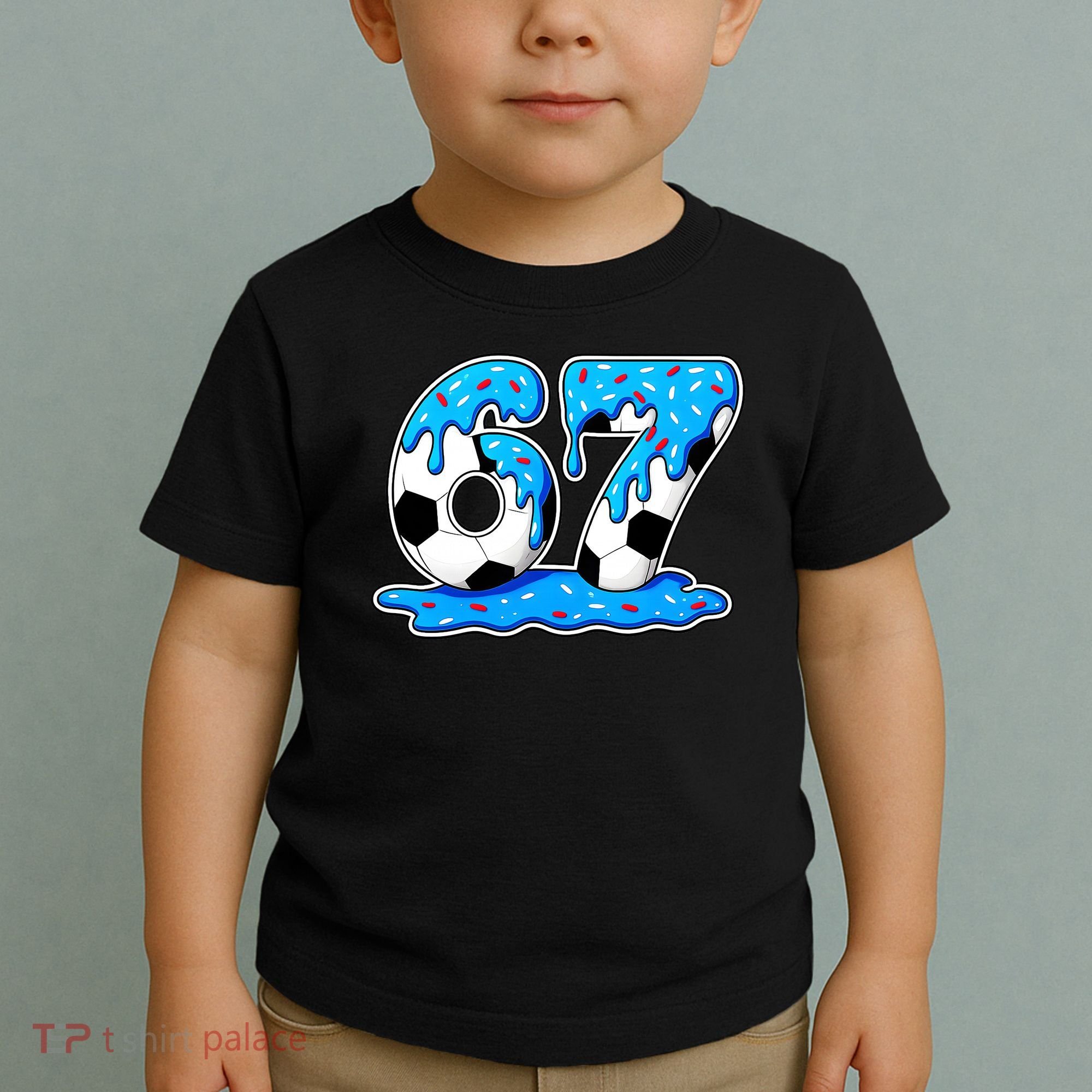 67 Soccer Melting Ice Cream Drip 6-7 Meme Toddler T-Shirt