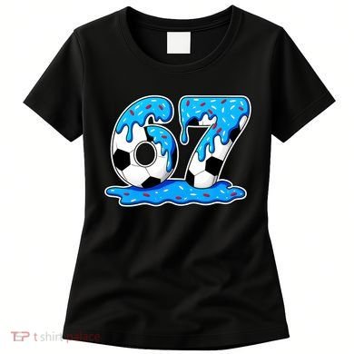 67 Soccer Melting Ice Cream Drip 6-7 Meme Women's T-Shirt