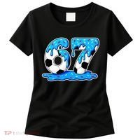 67 Soccer Melting Ice Cream Drip 6-7 Meme Women's T-Shirt thumb 0