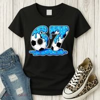 67 Soccer Melting Ice Cream Drip 6-7 Meme Women's T-Shirt thumb 3