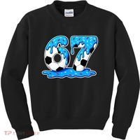 67 Soccer Melting Ice Cream Drip 6-7 Meme Kids Sweatshirt thumb 0