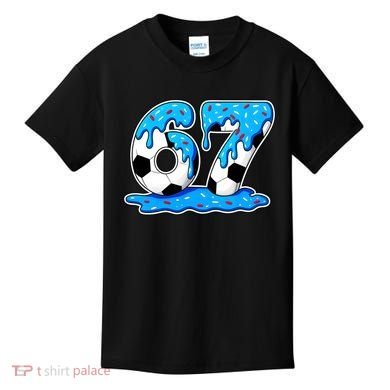 67 Soccer Melting Ice Cream Drip 6-7 Meme Kids T-Shirt