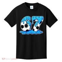 67 Soccer Melting Ice Cream Drip 6-7 Meme Kids T-Shirt thumb 0