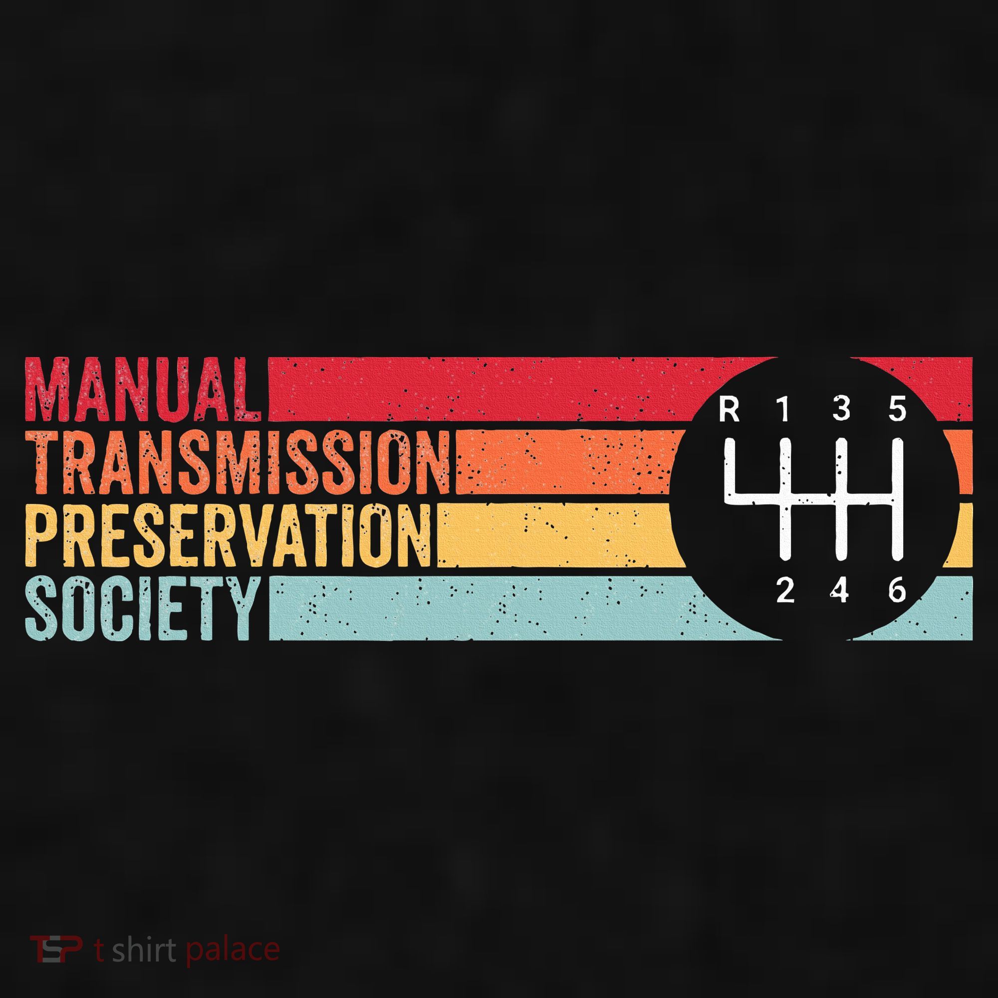 6 Speed Manual Transmission Preservation Society Ladies PosiCharge Tri-Blend Wicking Tank