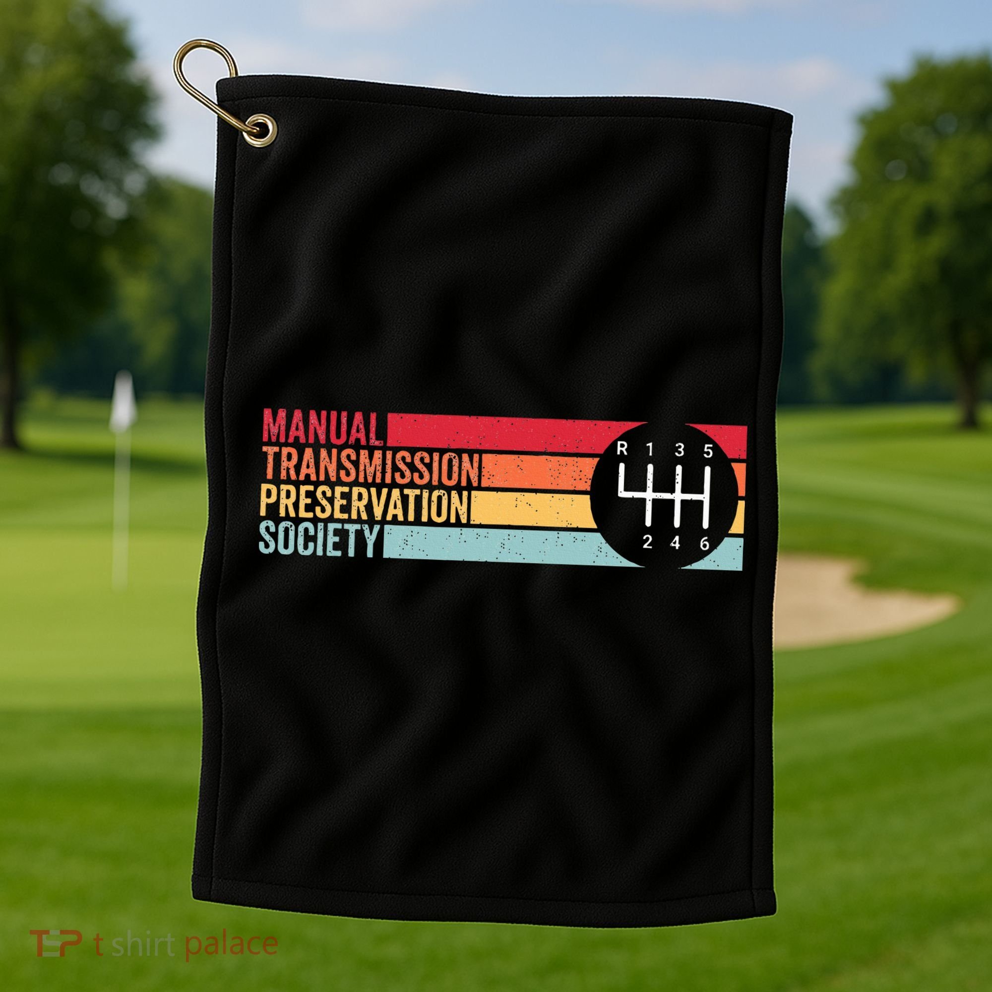 6 Speed Manual Transmission Preservation Society Golf Towel