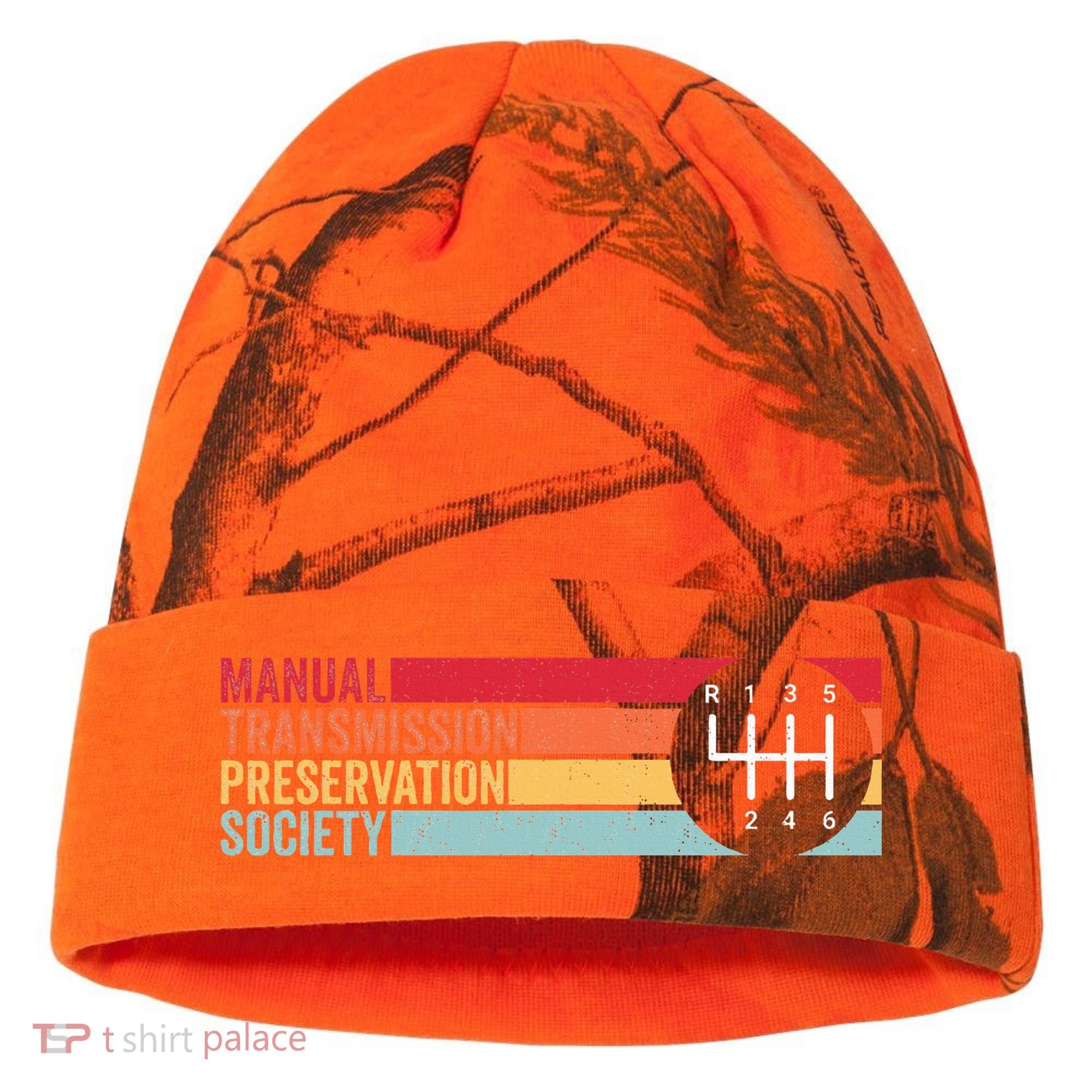 6 Speed Manual Transmission Preservation Society Kati Licensed 12" Camo Cuffed Beanie