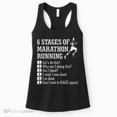 6 Stages Of Marathon Running Gift For Runner Women's Tank Top