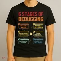 6 Stages Of Debugging Full Stack Coder Software Developer T-Shirt thumb 3