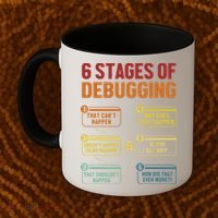 6 Stages Of Debugging Full Stack Coder Software Developer Coffee Mug thumb 2