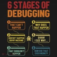 6 Stages Of Debugging Full Stack Coder Software Developer Tank Top thumb 6