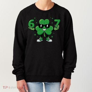 67 St Patricks Day Shamrock 6-7 Meme Women's Sweatshirt
