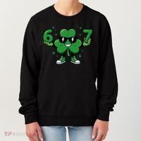 67 St Patricks Day Shamrock 6-7 Meme Women's Sweatshirt thumb 0
