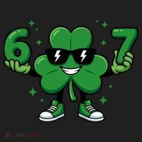 67 St Patricks Day Shamrock 6-7 Meme Women's Sweatshirt thumb 2