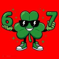 67 St Patricks Day Shamrock 6-7 Meme Santa Hat thumb 1