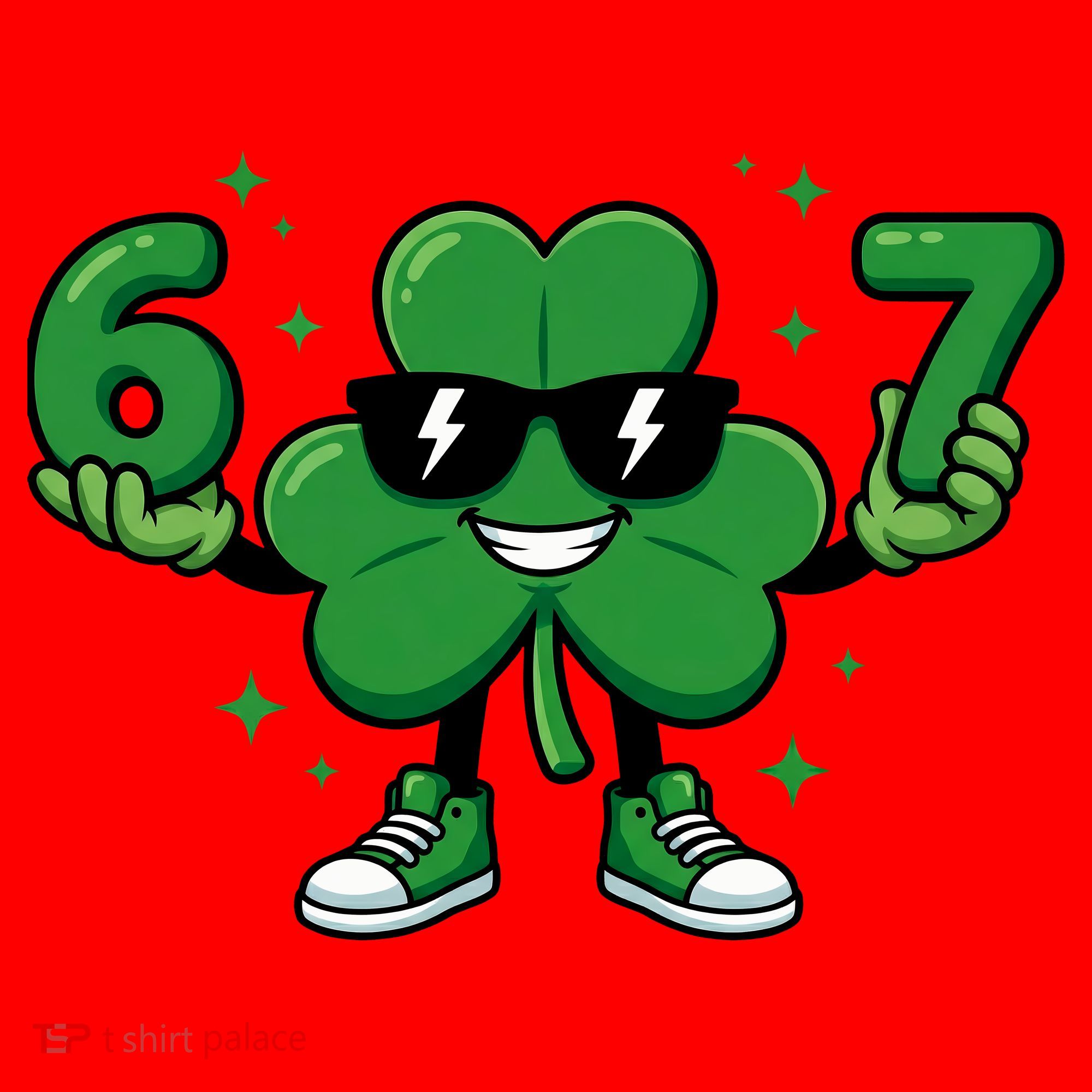 67 St Patricks Day Shamrock 6-7 Meme Santa Hat