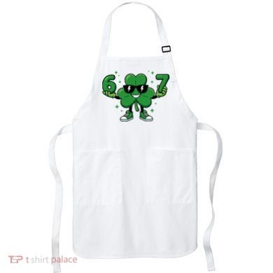 67 St Patricks Day Shamrock 6-7 Meme Apron