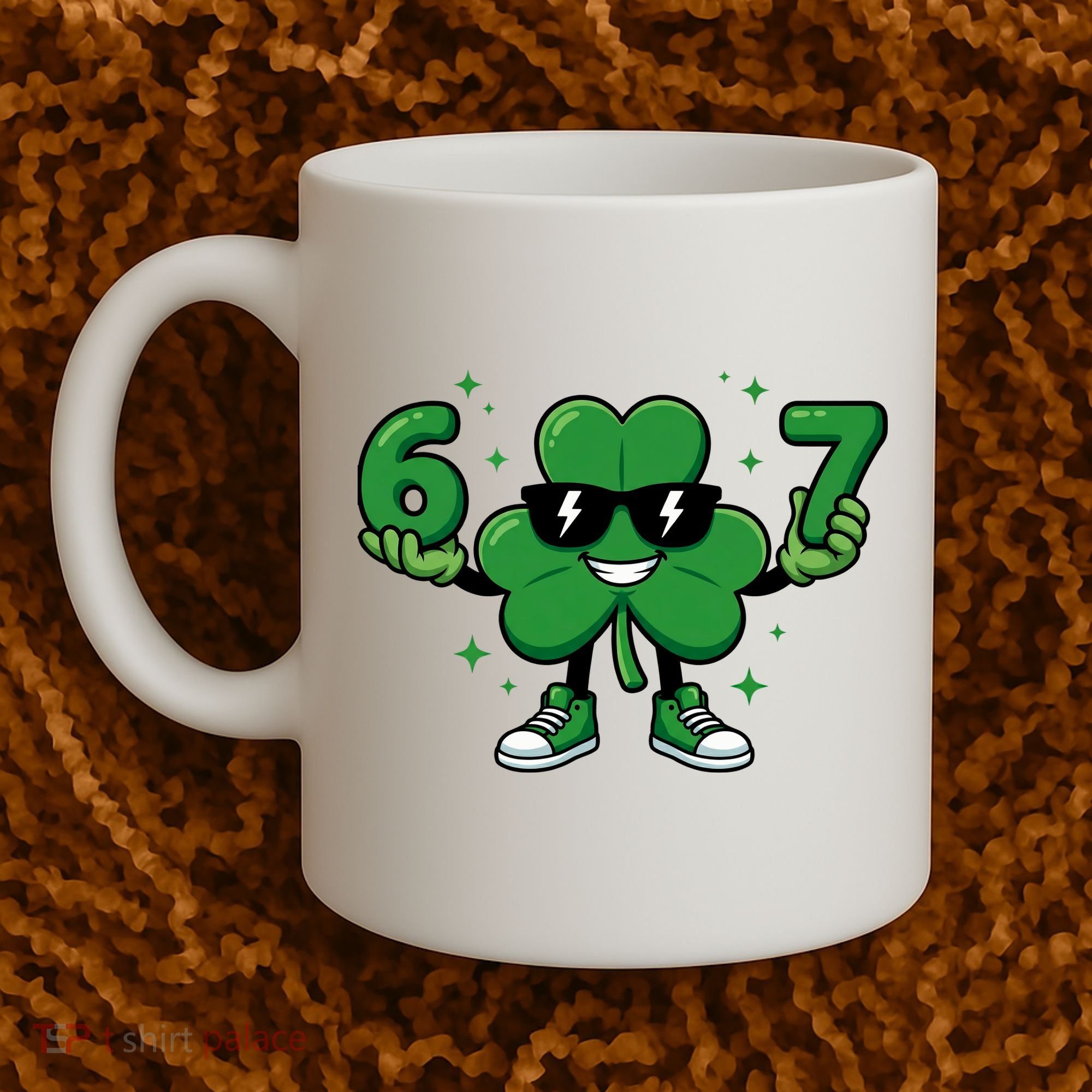 67 St Patricks Day Shamrock 6-7 Meme Coffee Mug
