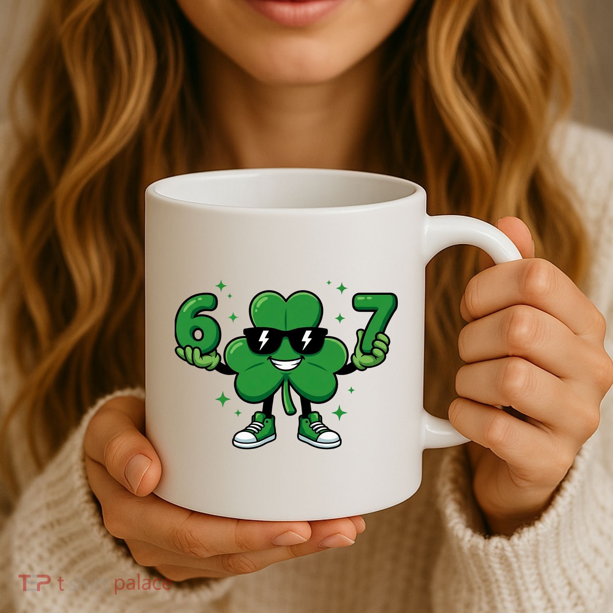 67 St Patricks Day Shamrock 6-7 Meme Coffee Mug