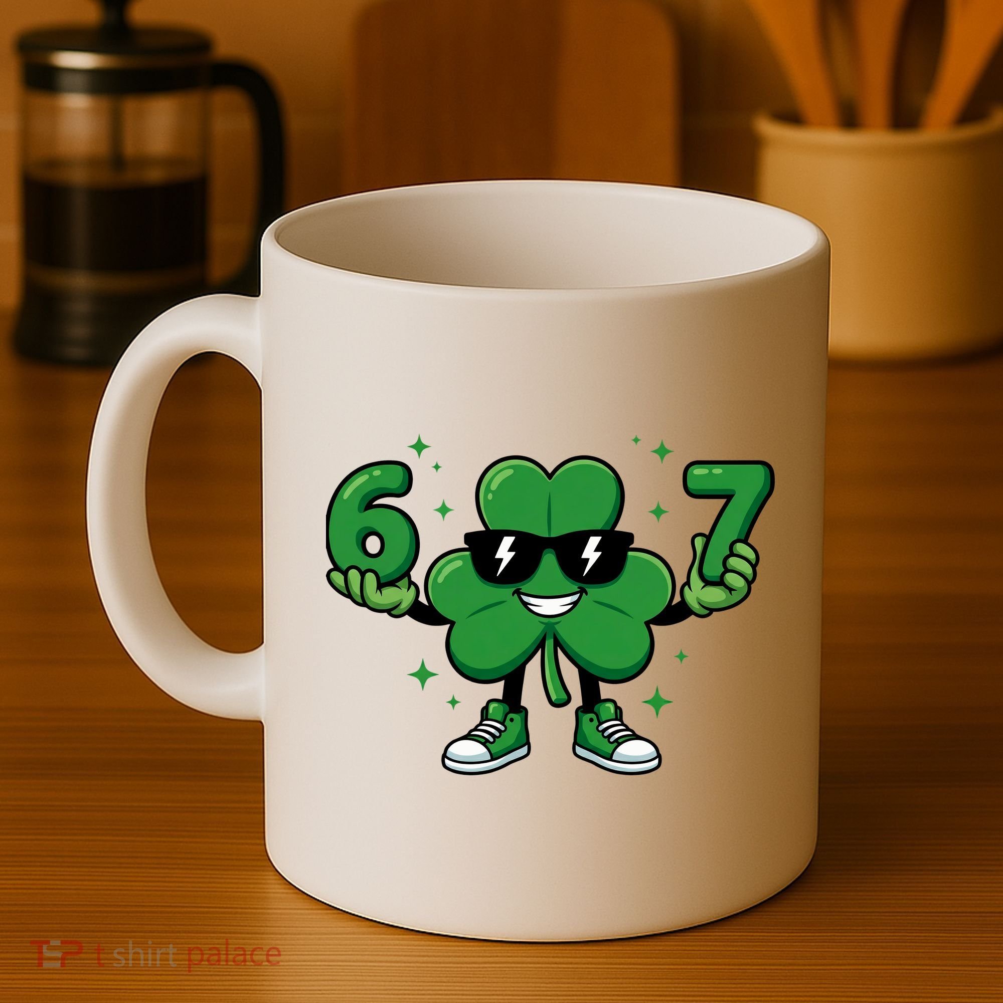 67 St Patricks Day Shamrock 6-7 Meme Coffee Mug