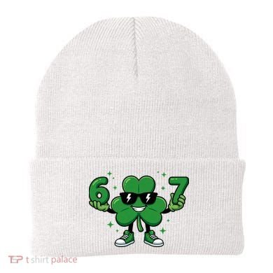 67 St Patricks Day Shamrock 6-7 Meme Beanie