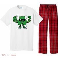 67 St Patricks Day Shamrock 6-7 Meme Pajama Set thumb 0